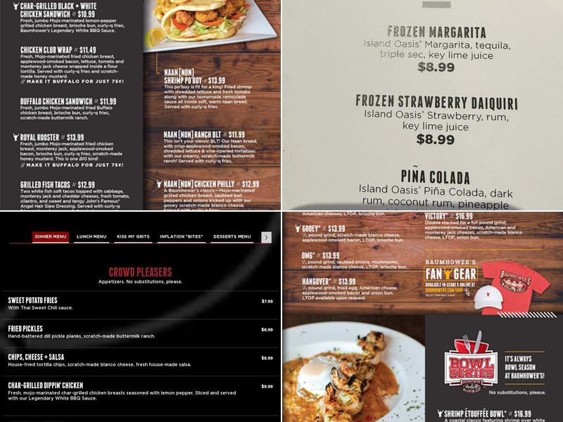 Baumhower’s Victory Grille - Huntsville Menu