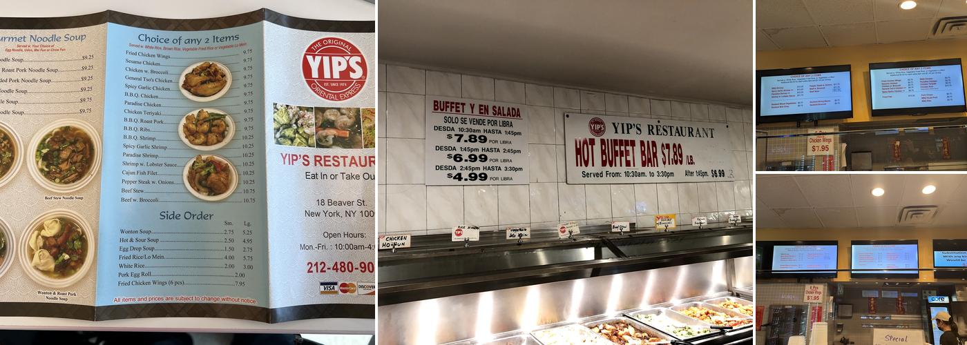 Yip's Menu