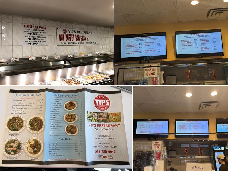 Yip's Menu