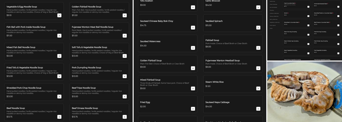 Tasty Hand - Pulled Noodles Menu