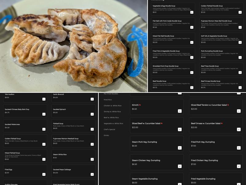 Tasty Hand - Pulled Noodles Menu