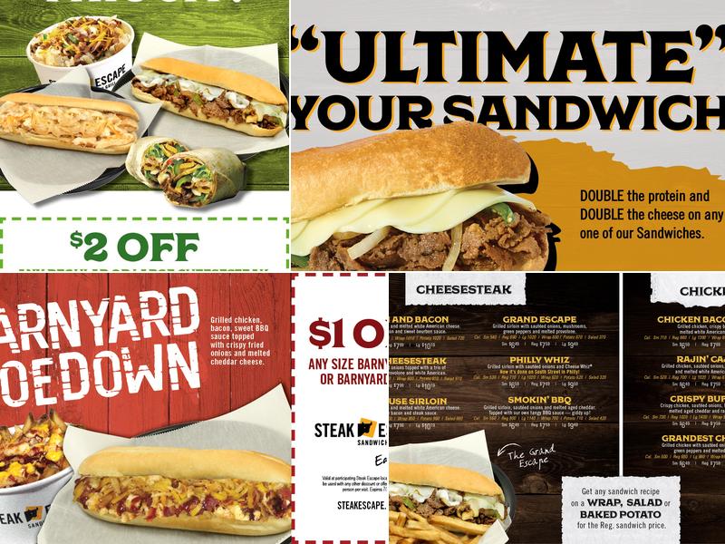 Steak Escape Southridge Mall Menu