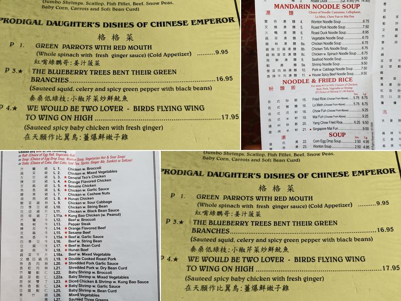 Grand Sichuan Menu