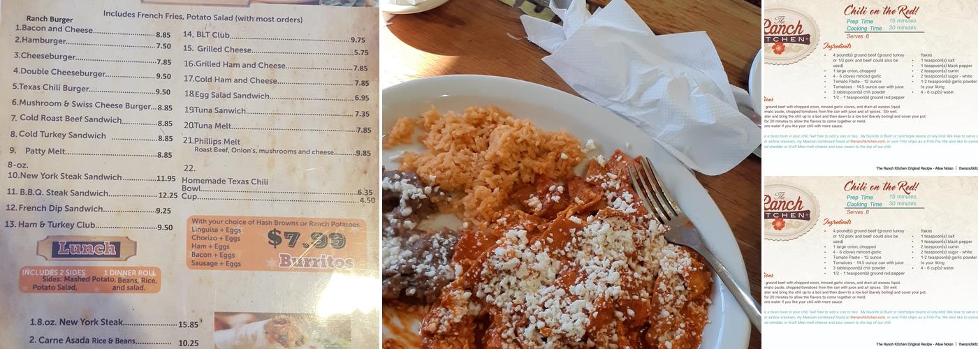 Ranch Kitchen Menu