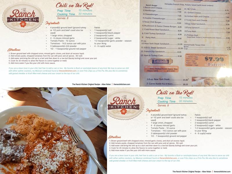 Ranch Kitchen Menu