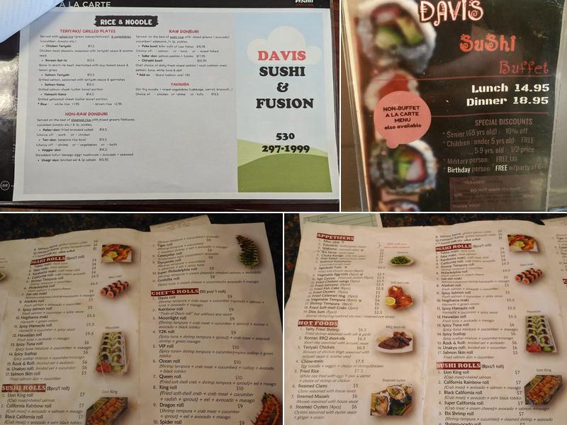 Davis Sushi & Fusion Menu