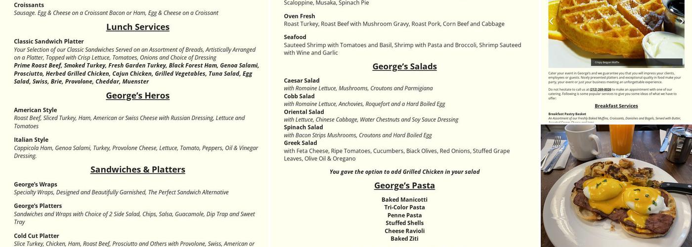 George's Menu