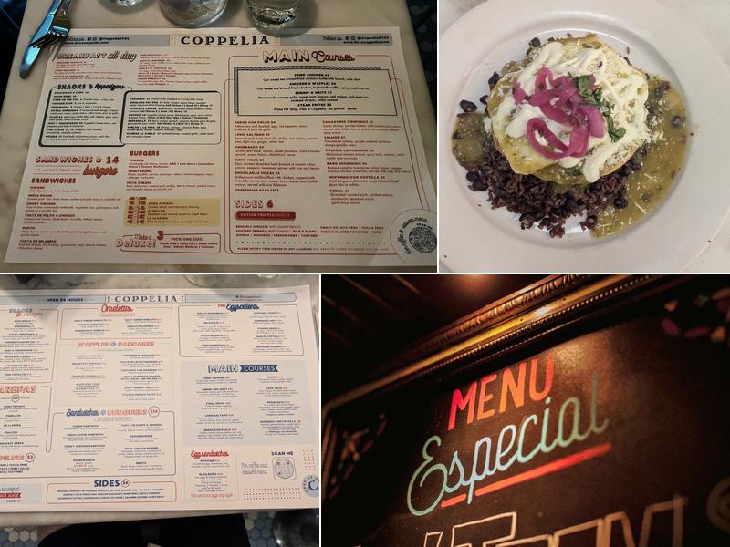 Coppelia Menu