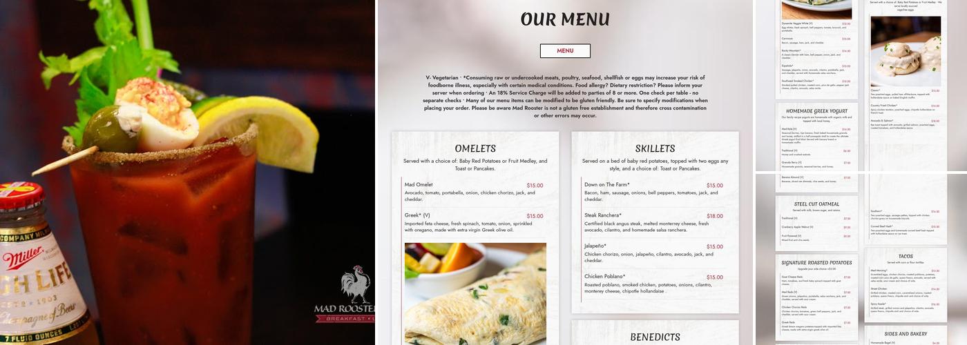 Mad Rooster Cafe Menu