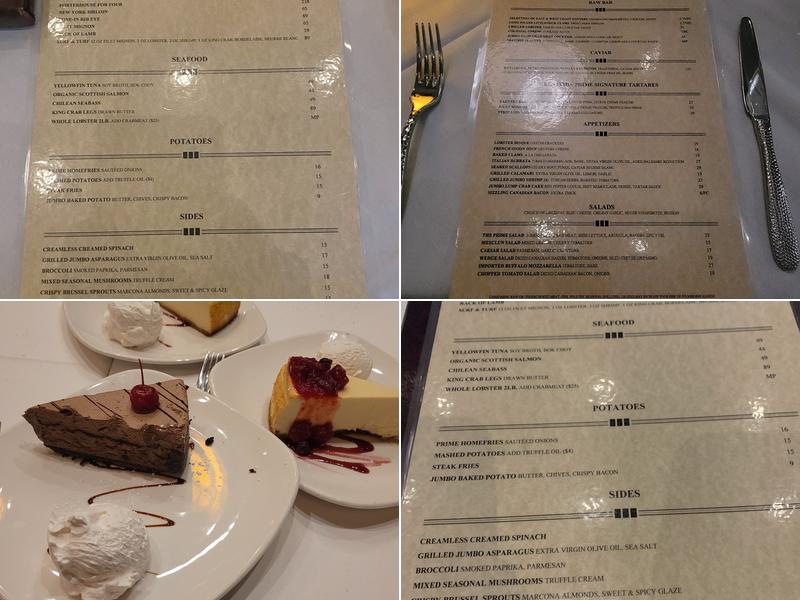 Benjamin Steakhouse Prime Menu