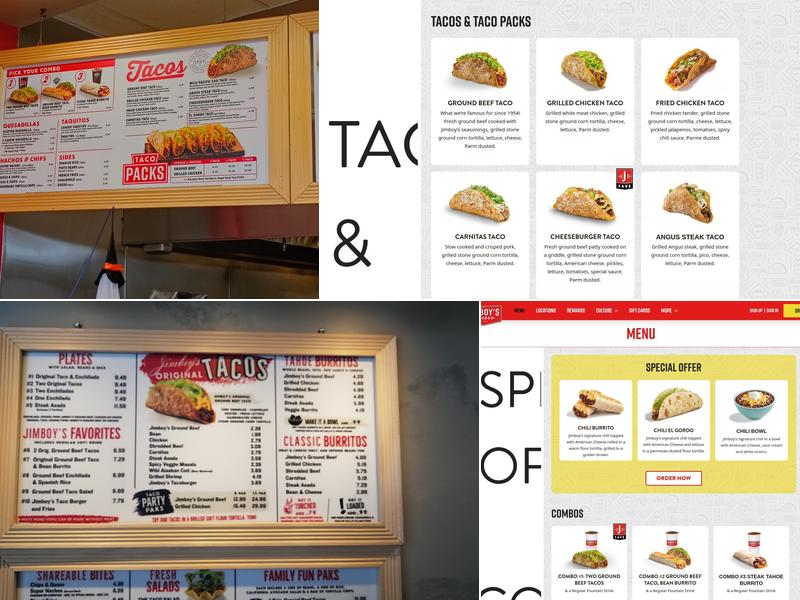 Jimboy's Tacos Menu