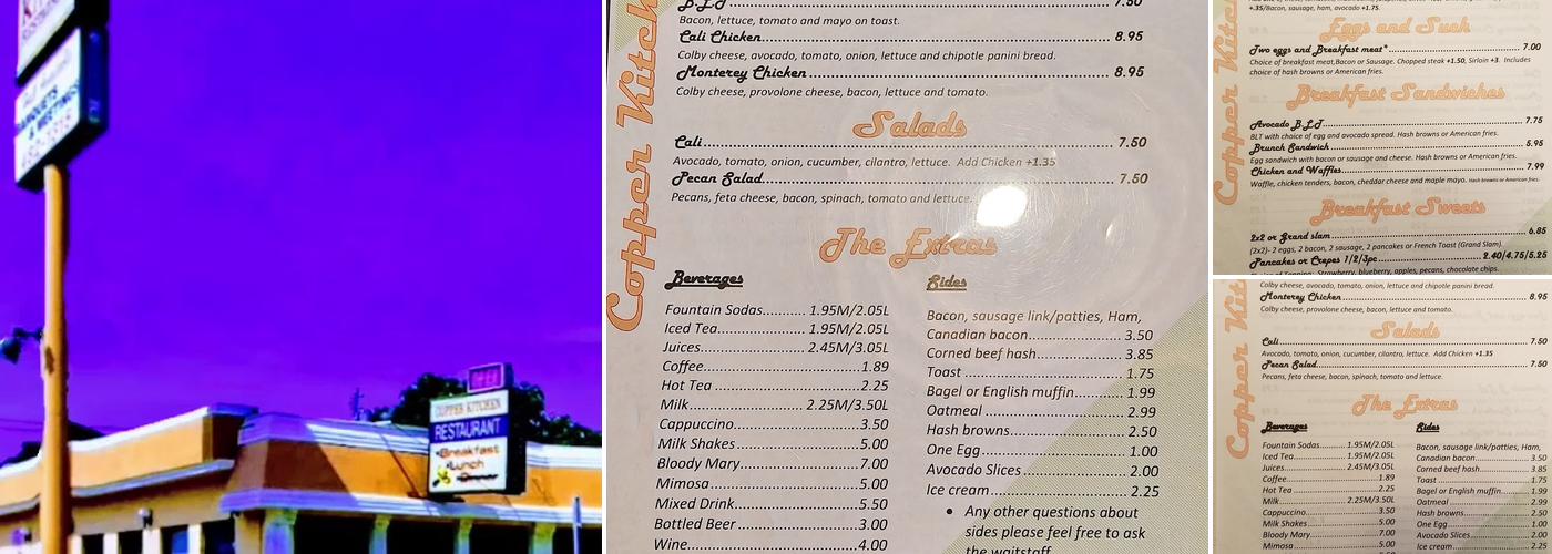 Copper Kitchen Menu