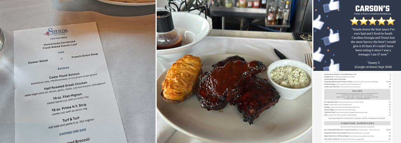 Carson's Prime Steaks & Famous Barbecue of Milwaukee Menu