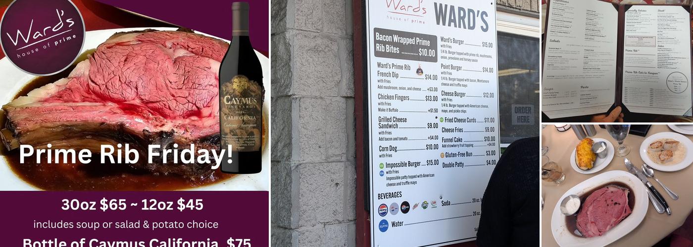 Ward's House of Prime Menu