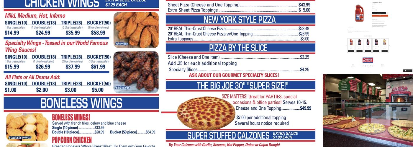 La Nova Pizzeria Menu