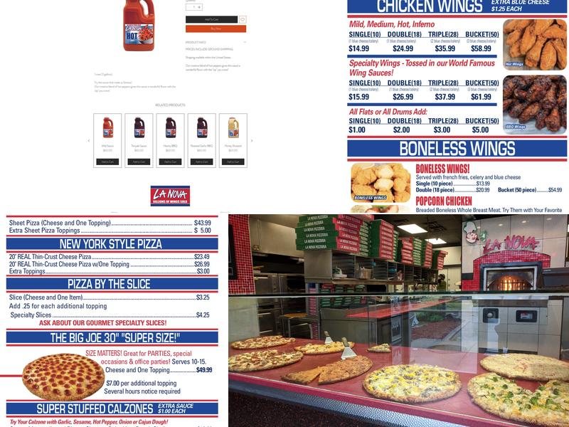 La Nova Pizzeria Menu