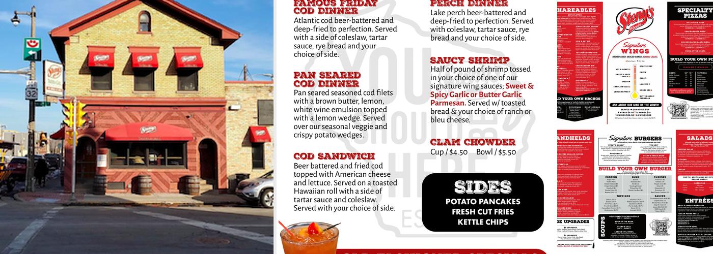 Steny's Tavern & Grill Menu