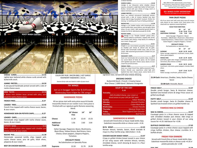 Root River Center Menu