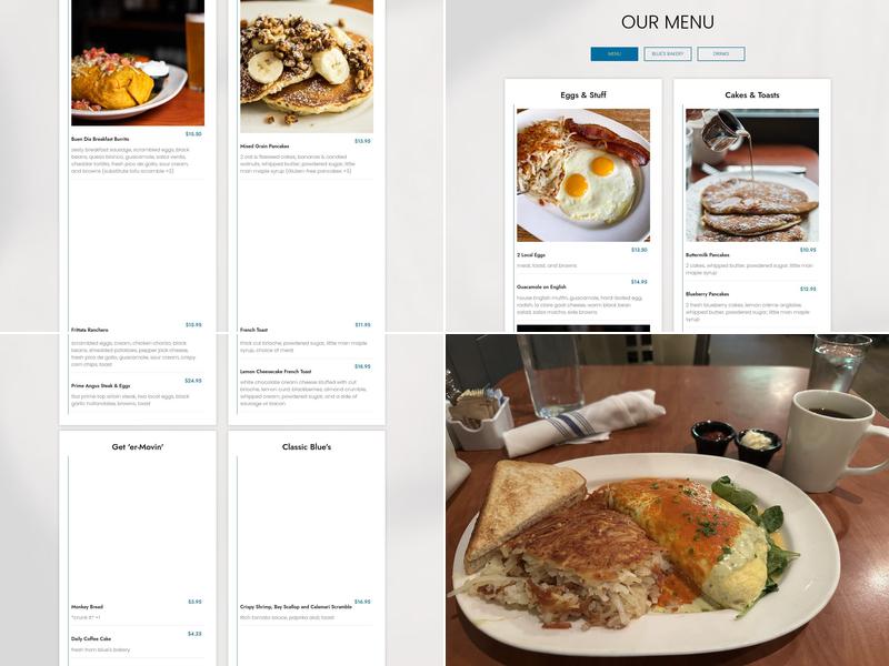 Blue's Egg Menu