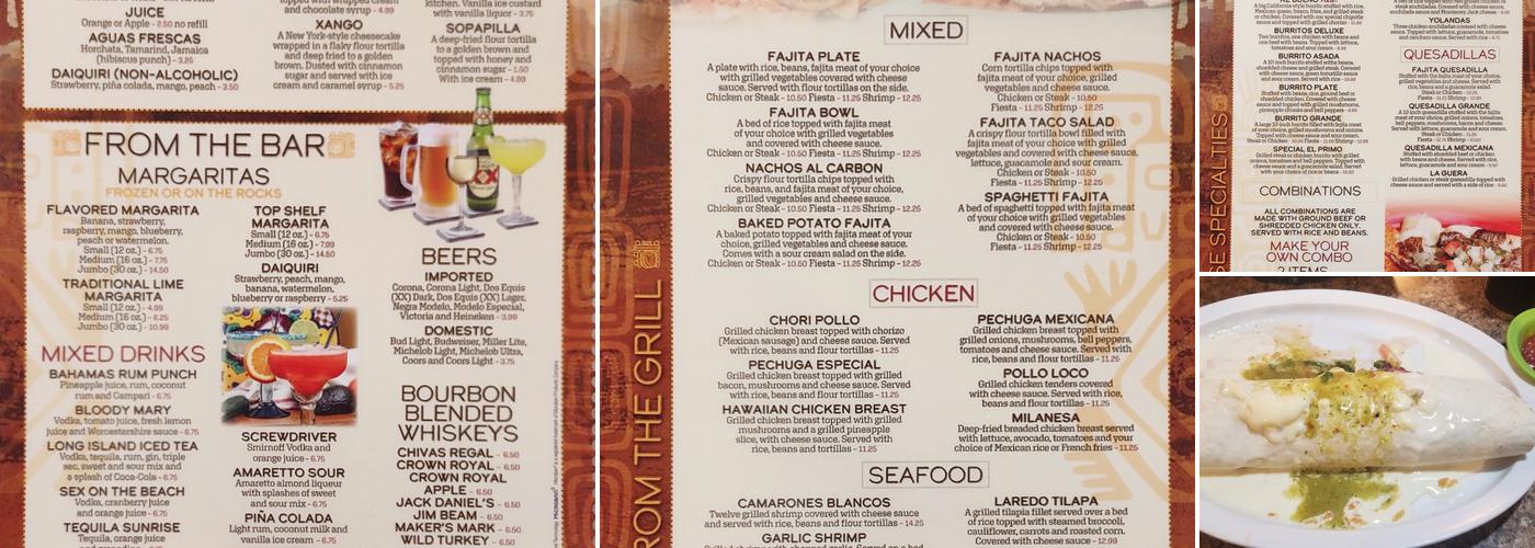 El Patron Menu