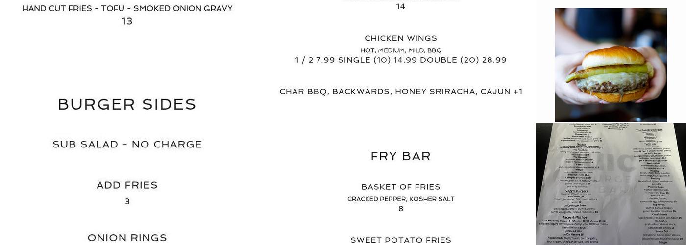 Juicy Burger Bar Menu