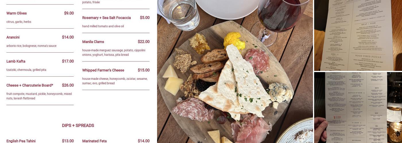 Tre Rivali Menu