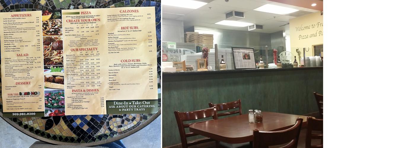 Fratello's Pizza & Pasta Menu