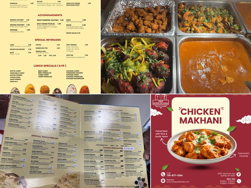 The New Jewel Of India Menu