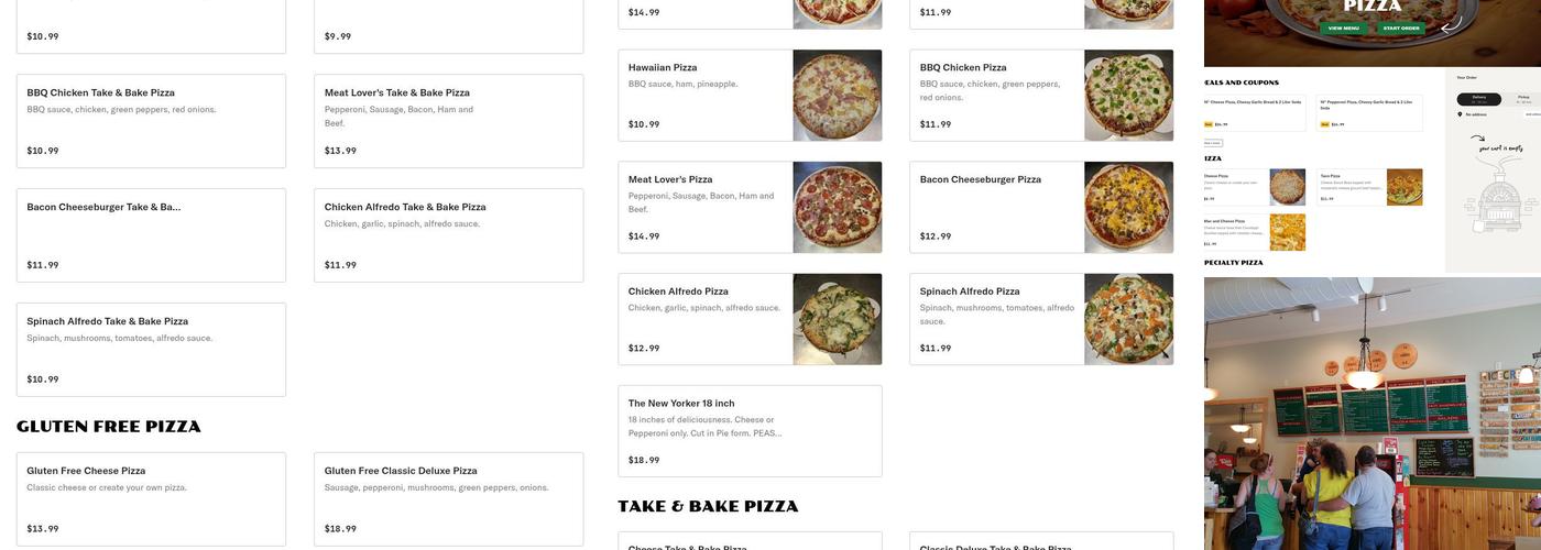 Timber Creek Pizza Co Menu