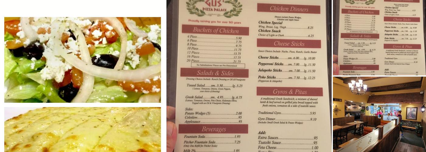 Gus' Pizza Palace Menu