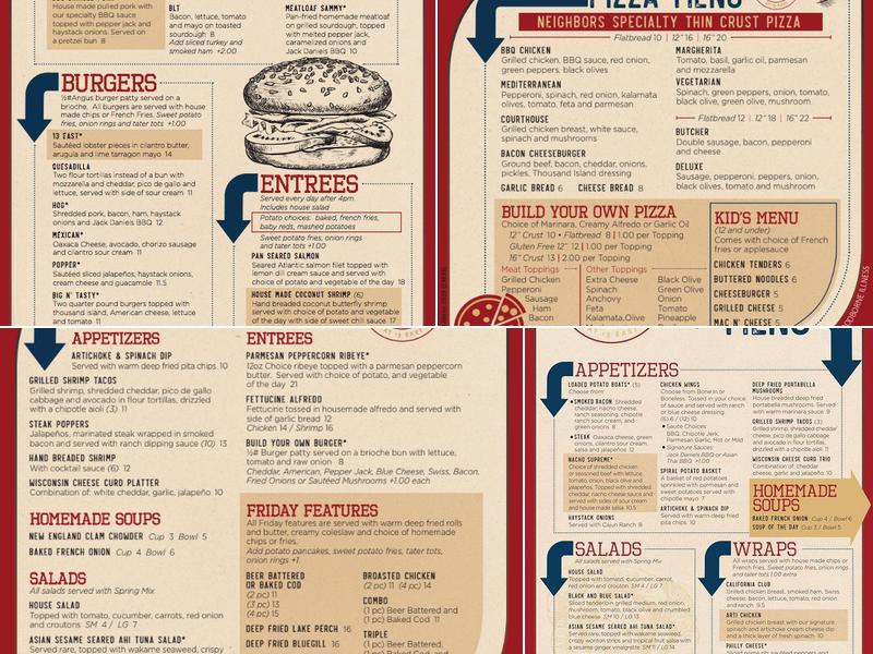 Neighbors at 13 East Menu