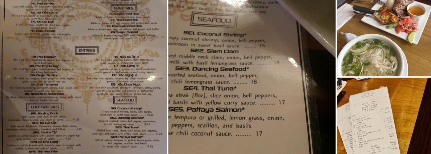 Saigon Cafe Menu
