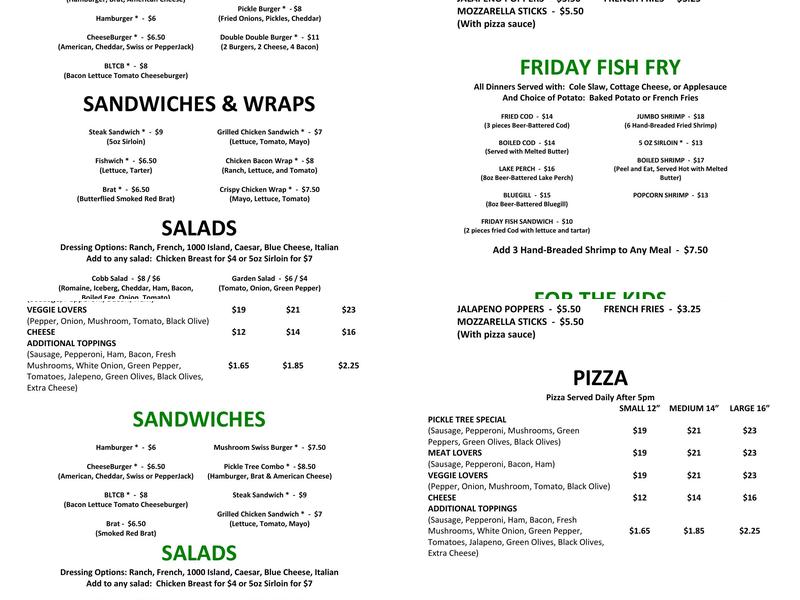 Pickle Tree Menu