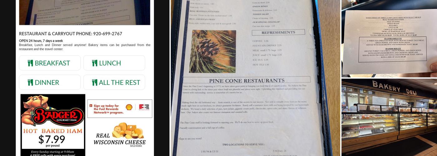 Pine Cone Restaurant Menu