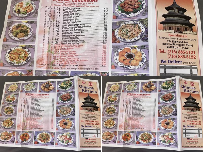 Chinese Kitchen Menu