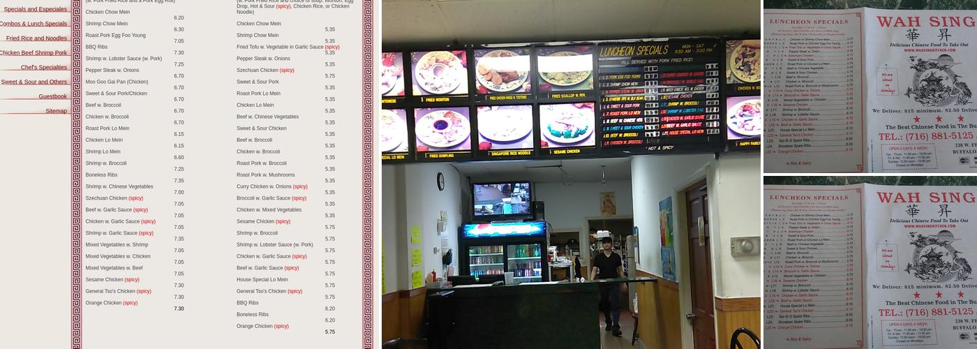 Wah Sing Menu