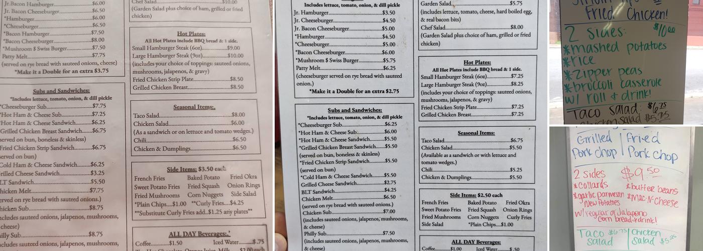 Smitty's Grill Menu