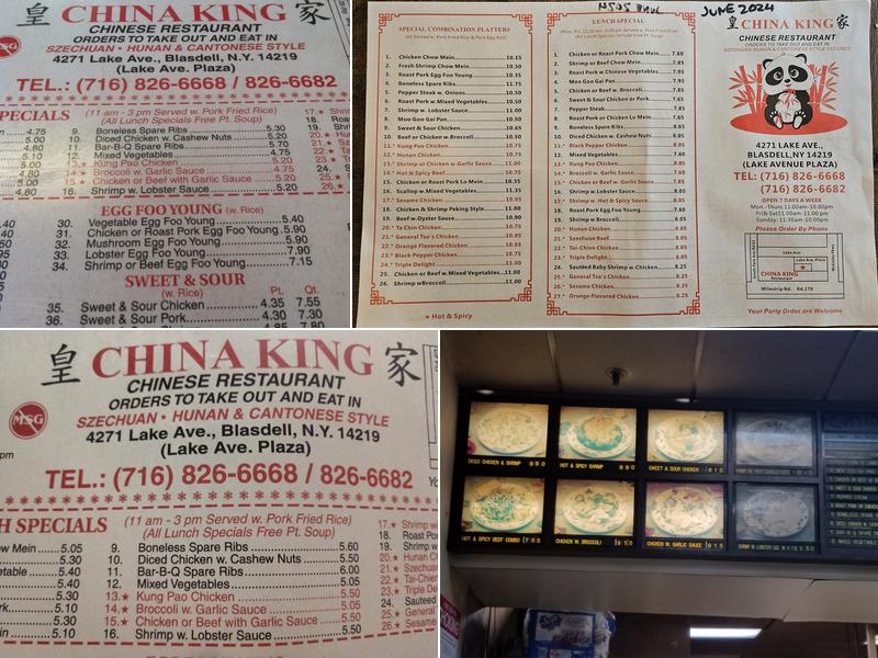 China King Restaurant Menu