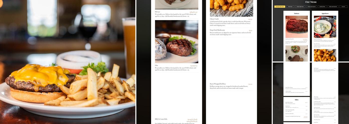 The Heron's Landing Menu