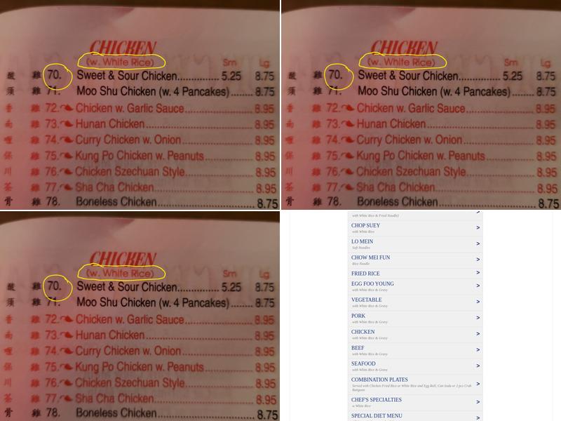 China Town Menu