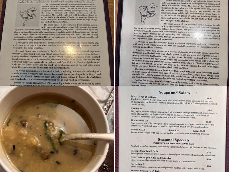Himal Chuli Restaurant Menu
