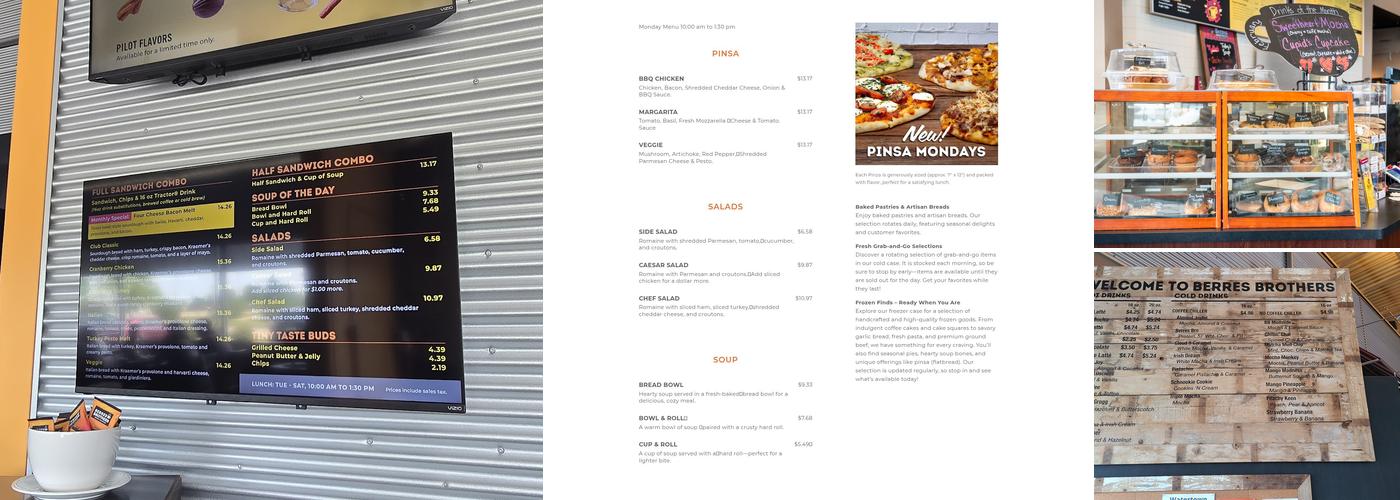 Berres Brothers Coffee Roasters Menu