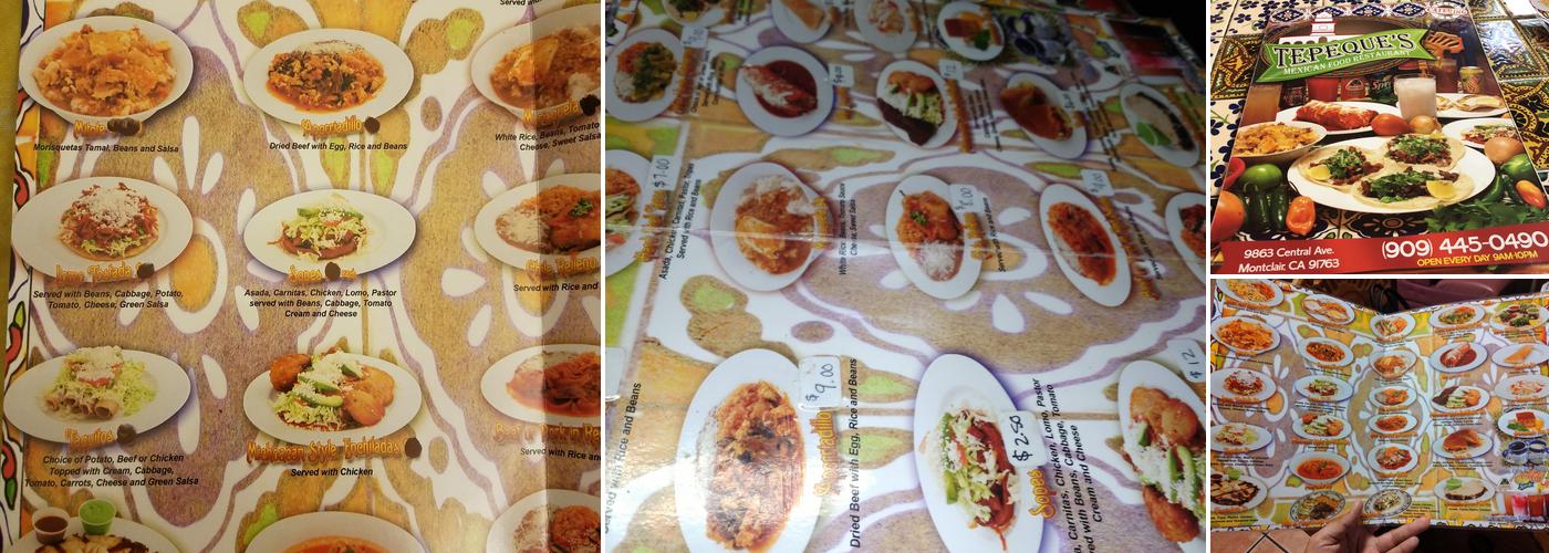 Tepeque's Mexican Food Restaurant Menu