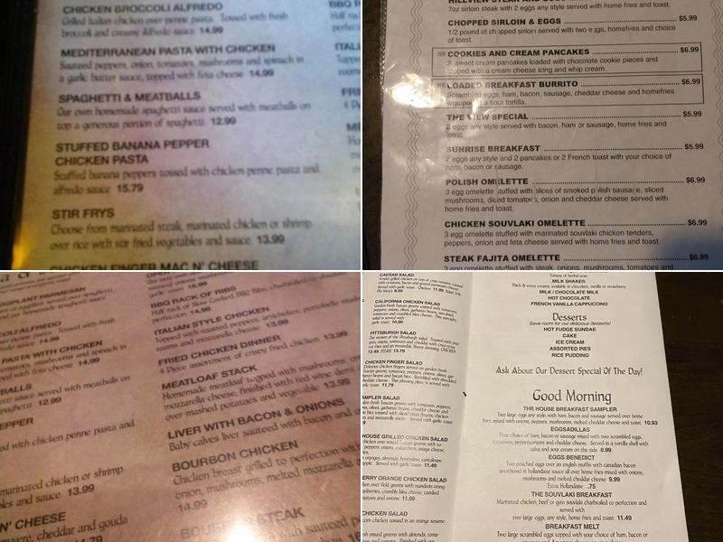 Hillview Restaurant Menu
