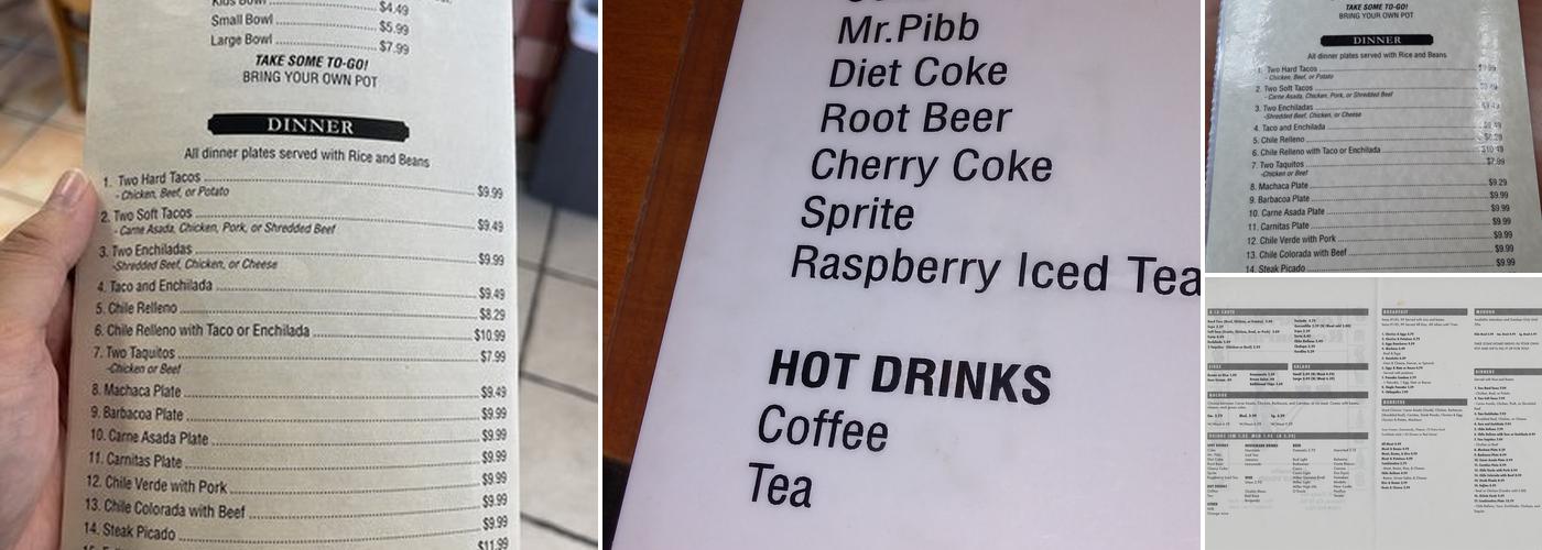 Los Jarritos Restaurants Menu