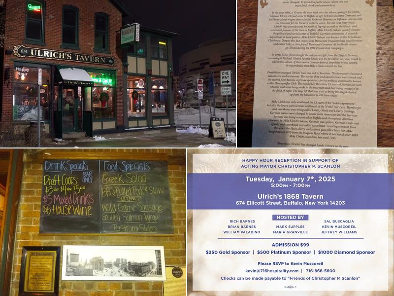 Ulrich's 1868 Tavern Menu