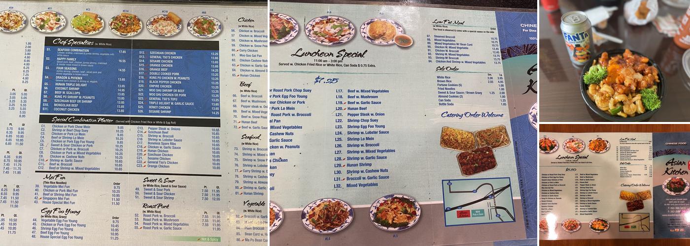 Asian Kitchen Menu