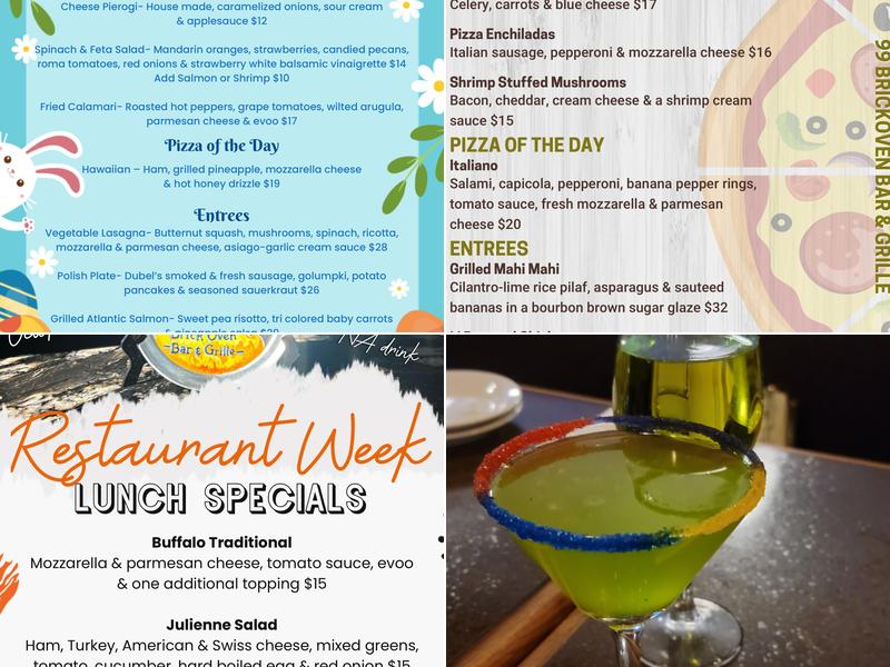 99 Brick Oven Bar & Grille Menu