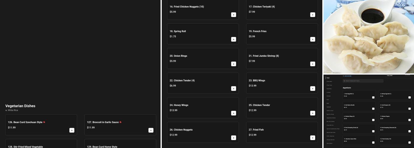 Chang Jiang (East Side Madison) Menu