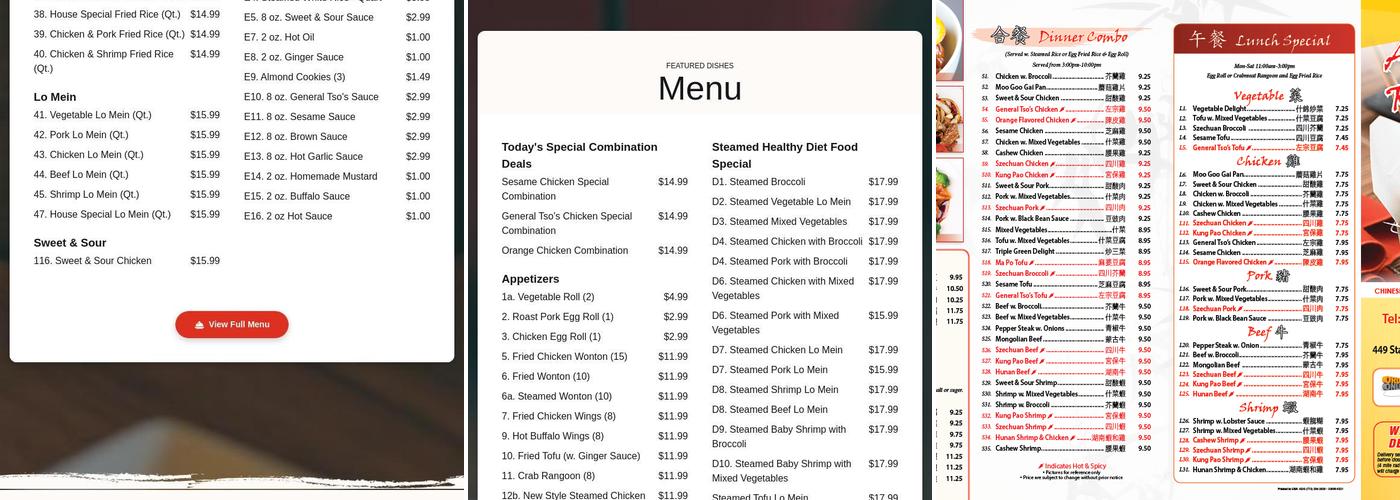 Asian Kitchen Menu